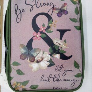 "Be Strong & let your heart take courage" Psalm 31:24 HOLY BIBLE holder